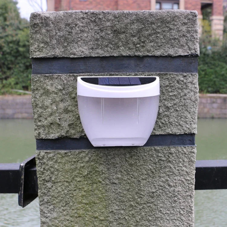 8 LED Light Control Solar Garden Wall Light Outdoor Fence Light Lawn Light Street Lamp, White Light, Warm Light