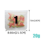 Translucent Frosted PEVA Food Preservation Bag Refrigerator Food Storage Bag Self-Sealing Food Bag, 5 PCS / Set(NO.1x5), 5 PCS / Set(NO.2x5), 6 PCS / Set(NO.1x4+NO.2x2), 10 PCS / Set(NO.1x6+NO.2x4), 12 PCS / Set(NO.1x7+NO.2x5)