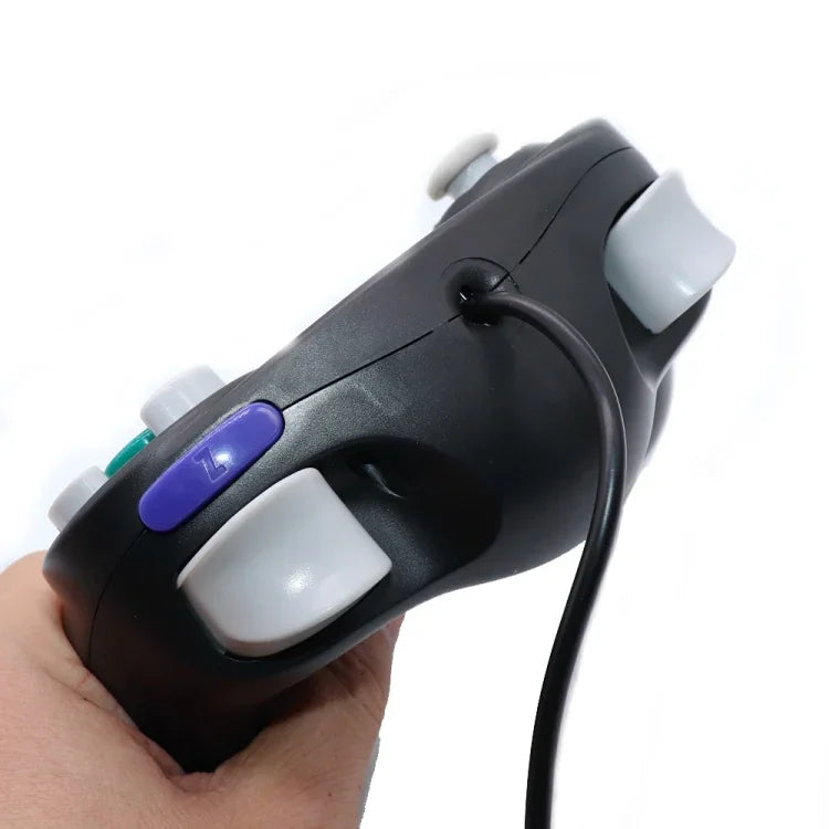 2 قطعة وحدة تحكم ألعاب سلكية بنقطة اهتزاز واحدة لجهاز Nintendo NGC / Wii، أبيض، وردي، أصفر، أحمر، بنفسجي، أخضر، أزرق، أسود، فضي، برتقالي