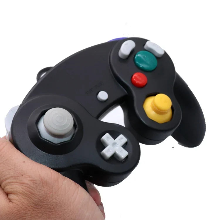 2 قطعة وحدة تحكم ألعاب سلكية بنقطة اهتزاز واحدة لجهاز Nintendo NGC / Wii، أبيض، وردي، أصفر، أحمر، بنفسجي، أخضر، أزرق، أسود، فضي، برتقالي