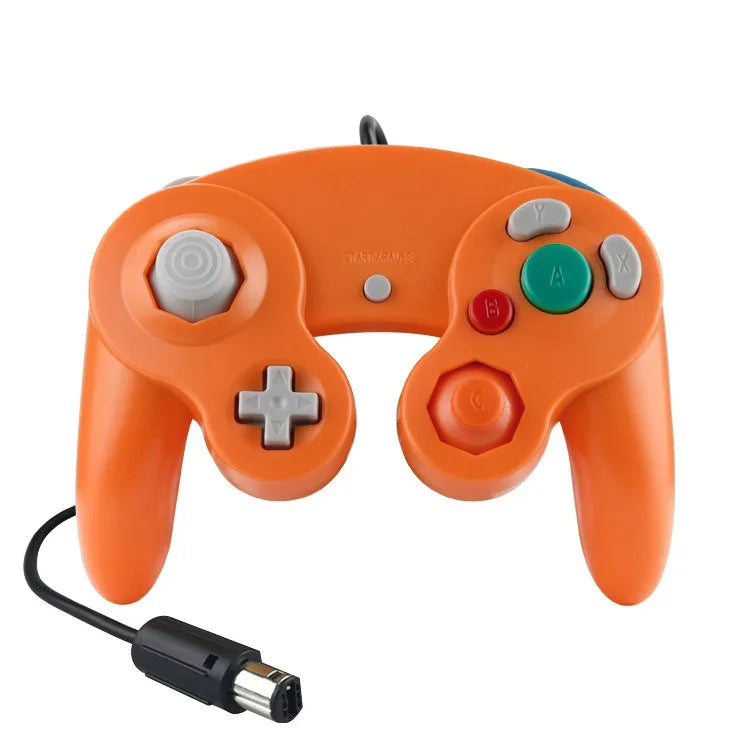 2 قطعة وحدة تحكم ألعاب سلكية بنقطة اهتزاز واحدة لجهاز Nintendo NGC / Wii، أبيض، وردي، أصفر، أحمر، بنفسجي، أخضر، أزرق، أسود، فضي، برتقالي