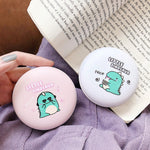 2 Pairs Cartoon Pattern Heavy Bass In-Ear Headphones Universal Wired Headphones with Microphone, White, Pink, Black, Light Blue