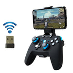 CX-X1  2.4GHz + Bluetooth 4.0 Wireless Game Controller Handle For Android / iOS / PC / PS3, Single Handle (Blue), Handle + Bracket (Blue), Handle + Bracket+ Receiver (Blue)