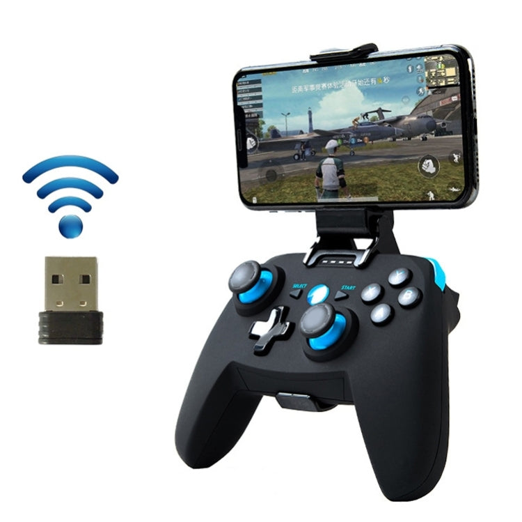 CX-X1  2.4GHz + Bluetooth 4.0 Wireless Game Controller Handle For Android / iOS / PC / PS3, Single Handle (Blue), Handle + Bracket (Blue), Handle + Bracket+ Receiver (Blue)