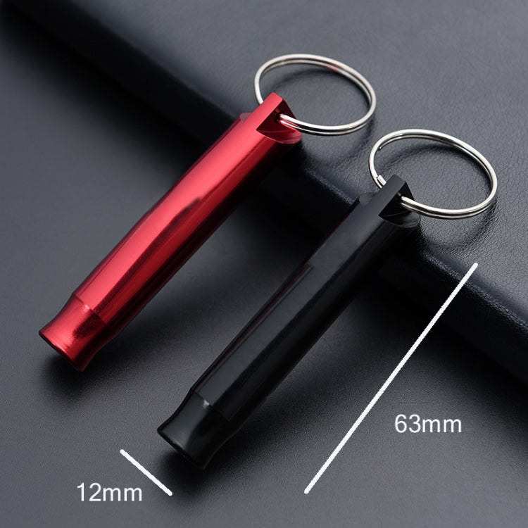 6 PCS Multifunctional Whistle Keychain Men Keyring Pendant, Red Whistle, Black Whistle