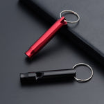 6 PCS Multifunctional Whistle Keychain Men Keyring Pendant, Red Whistle, Black Whistle