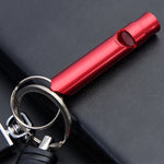 6 PCS Multifunctional Whistle Keychain Men Keyring Pendant, Red Whistle, Black Whistle
