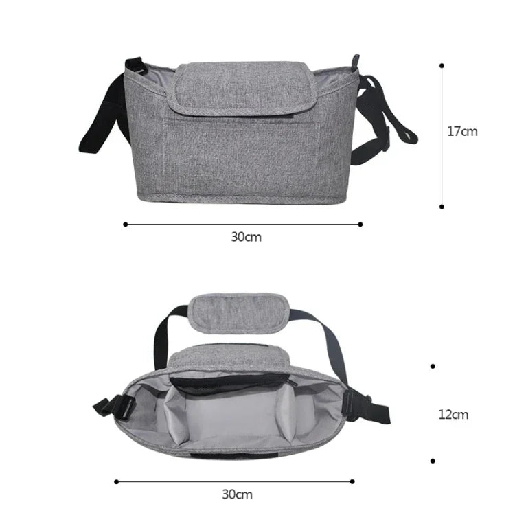 Stroller Storage Hanging Bag Multifunctional Large Capacity Stroller Bag, Linen Gray, Linen Black, Linen Powder, Linen Purple, Linen Green, Linen Blue