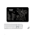 2 PCS Heat Transfer Non-Slip Single-Sided Office Gaming Mouse Pad, 2mm, 3mm, 4mm, 5mm