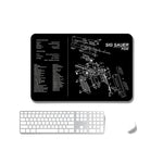 2 PCS Heat Transfer Non-Slip Single-Sided Office Gaming Mouse Pad, 2mm, 3mm, 4mm, 5mm