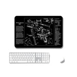 2 PCS Heat Transfer Non-Slip Single-Sided Office Gaming Mouse Pad, 2mm, 3mm, 4mm, 5mm