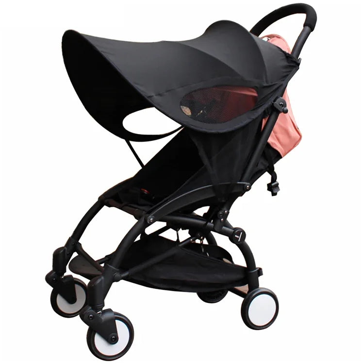 Pare-soleil anti-UV pour poussette, imperméable noir