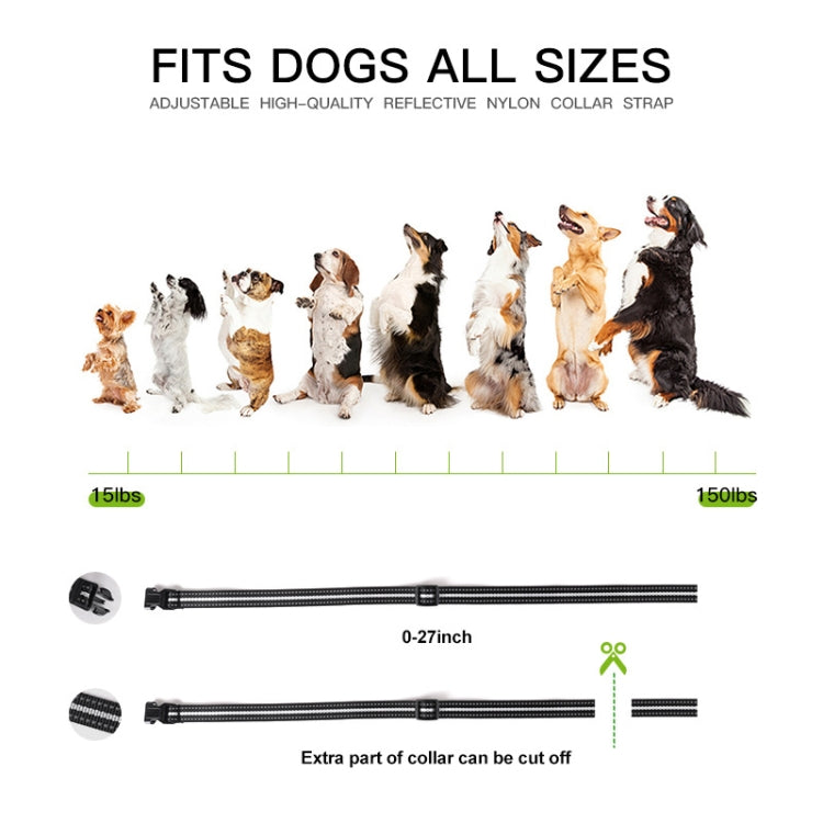 Dog Barking Stopper Sound Vibration Anti-Barking Electric Shock Collar EU Plug, EU Plug Black