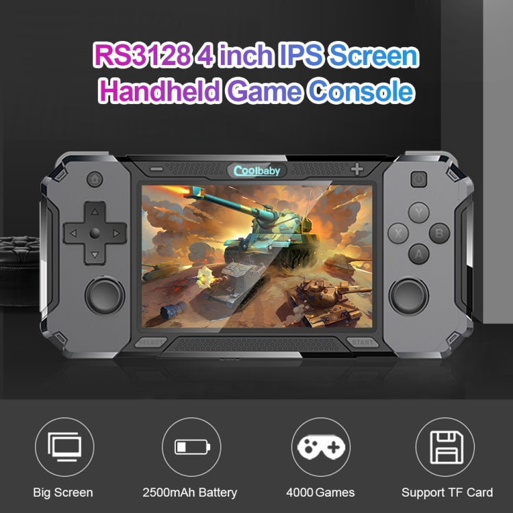 Coolbaby RS-63 4-inch Open Source OS RS3128 Handheld Game Console, Support TF Card & HDMI Output, RS-63