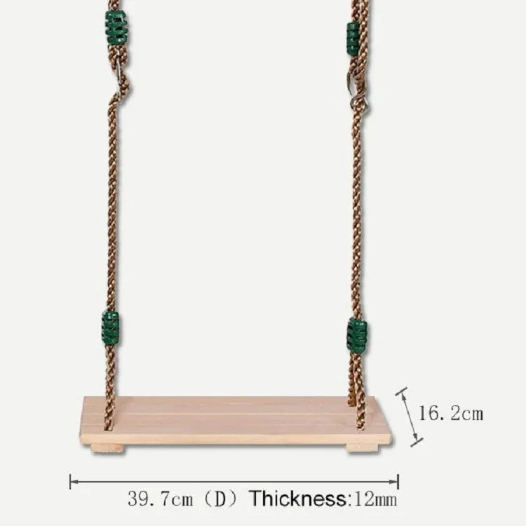 Adult Children Indoor Outdoor Wooden Swing Four Plank Swing,Random Color Delivery（Red), Wooden