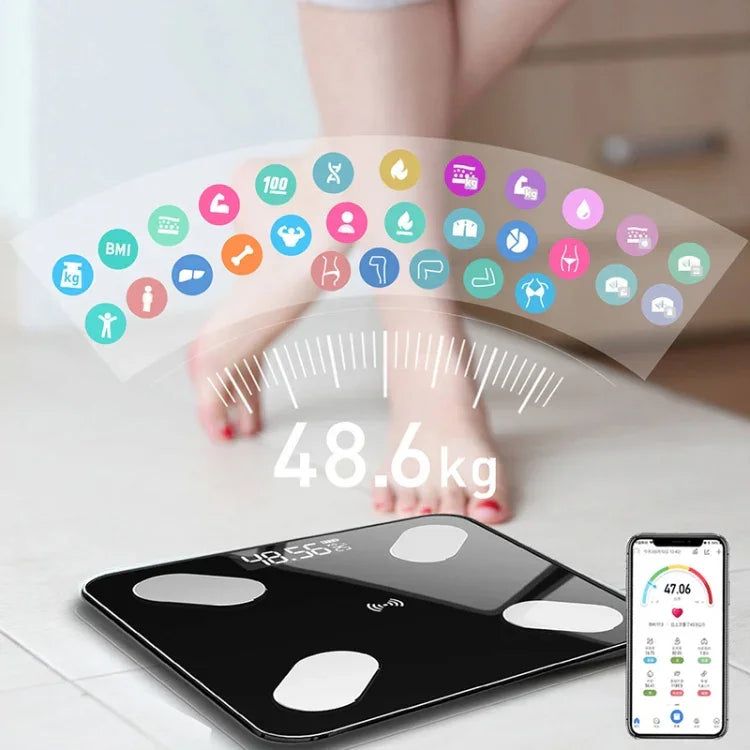 Smart Bluetooth Weight Scale Home Body Fat Measurement Health Scale, Battery Model, Charge Model, Solar + Charge Model