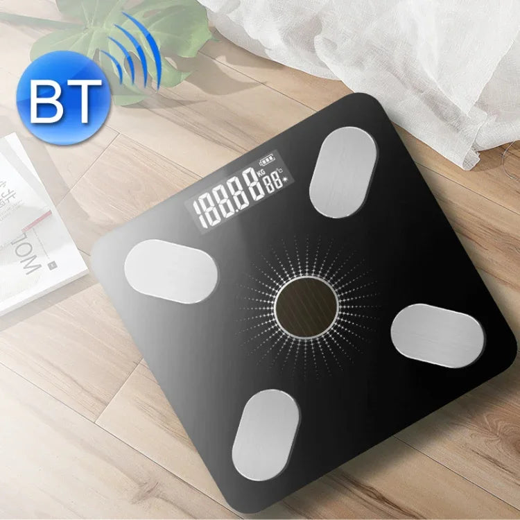 Smart Bluetooth Weight Scale Home Body Fat Measurement Health Scale, Battery Model, Charge Model, Solar + Charge Model