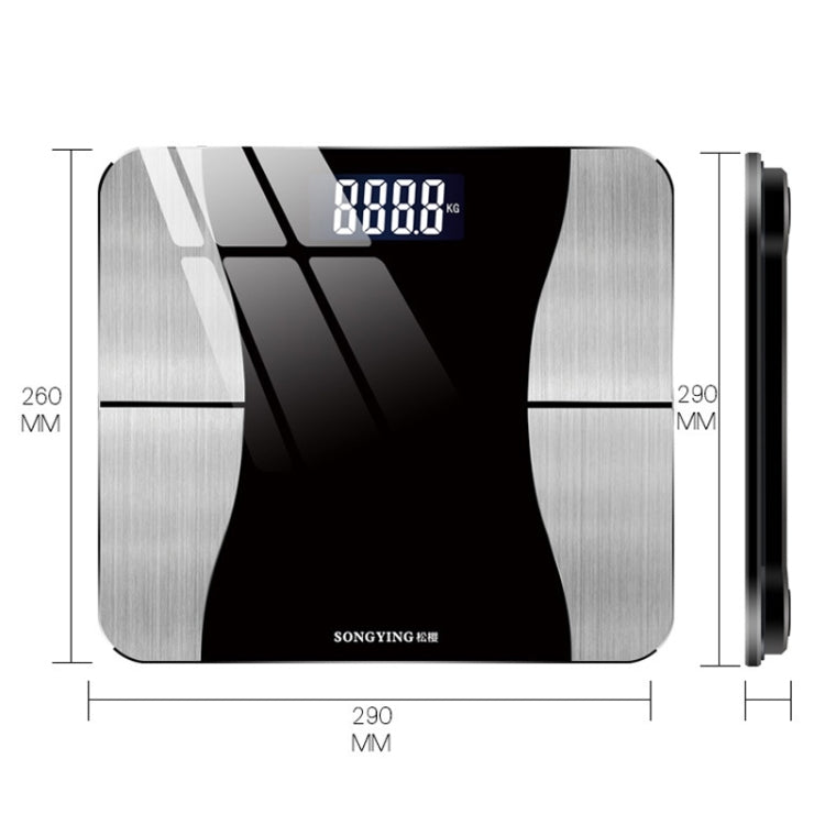 SONGYING SY06 Smart Body Fat Scale Home Body Weight Scale, Battery Version(290x260mm), Battery Version(260x260mm), Charging Version(290x260mm), Charging Version(260x260mm)