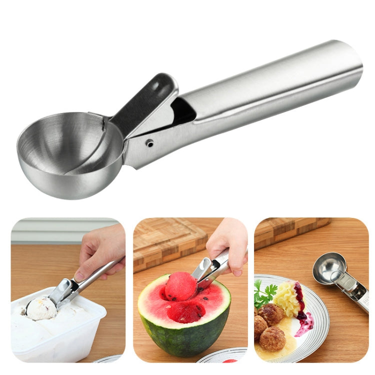 ملعقة آيس كريم من الفولاذ المقاوم للصدأ، ملعقة حلوى، مغرفة آيس كريم، 4 قطع من الفولاذ المقاوم للصدأ