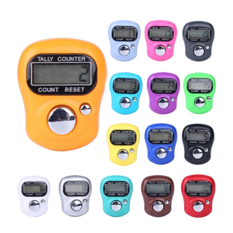 10 PCS Plastic Finger Counter Manual Ring Style Mini Electronic Counter, Random Colour Delivery, 10PCS Random Colour