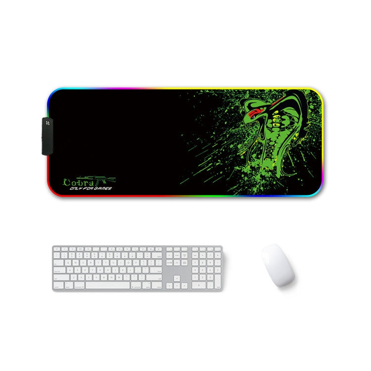 F-01 Rubber Thermal Transfer RGB Luminous Non-Slip Mouse Pad, 250x350x3mm, 250x350x4mm, 260x390x3mm, 260x390x4mm, 300x350x3mm