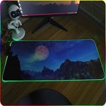 F-01 Rubber Thermal Transfer RGB Luminous Non-Slip Mouse Pad, 350x900x3mm, 350x900x4mm, 400x900x3mm, 400x900x4mm