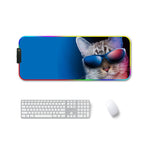 F-01 Rubber Thermal Transfer RGB Luminous Non-Slip Mouse Pad, 350x900x3mm, 350x900x4mm, 400x900x3mm, 400x900x4mm