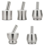 Kitchen 304 Stainless Steel Garlic Masher Spice Bean Nut Grinder, Straight Shape, Waist Shape, Drum Shape, Big Bowl Shape, Large Drum Shape