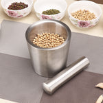 Kitchen 304 Stainless Steel Garlic Masher Spice Bean Nut Grinder, Straight Shape, Waist Shape, Drum Shape, Big Bowl Shape, Large Drum Shape