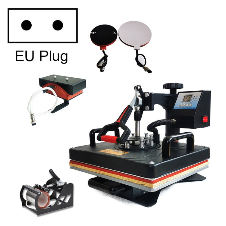 WL2938T 1200W 5 in 1 Heat Transfer Machine For T-Shirt Printing Heat Transfer Machine, EU Plug, 1200W