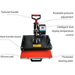 WL2938T 1200W 5 in 1 Heat Transfer Machine For T-Shirt Printing Heat Transfer Machine, EU Plug, 1200W
