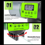 AquaBlue Fish Tank Intelligent Timing Automatic Feeder Aquarium Goldfish Feeder Large Capacity Fish Feeder,Model:, AF-2019A, AF-2019B English Version, AF-2019C Lithium Battery Charging, AF-2019B  + Square Feeding Circle, AF-2019B + Round Feeding Circle