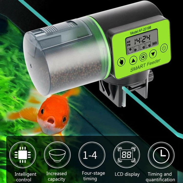 AquaBlue Fish Tank Intelligent Timing Automatic Feeder Aquarium Goldfish Feeder Large Capacity Fish Feeder,Model:, AF-2019A, AF-2019B English Version, AF-2019C Lithium Battery Charging, AF-2019B  + Square Feeding Circle, AF-2019B + Round Feeding Circle