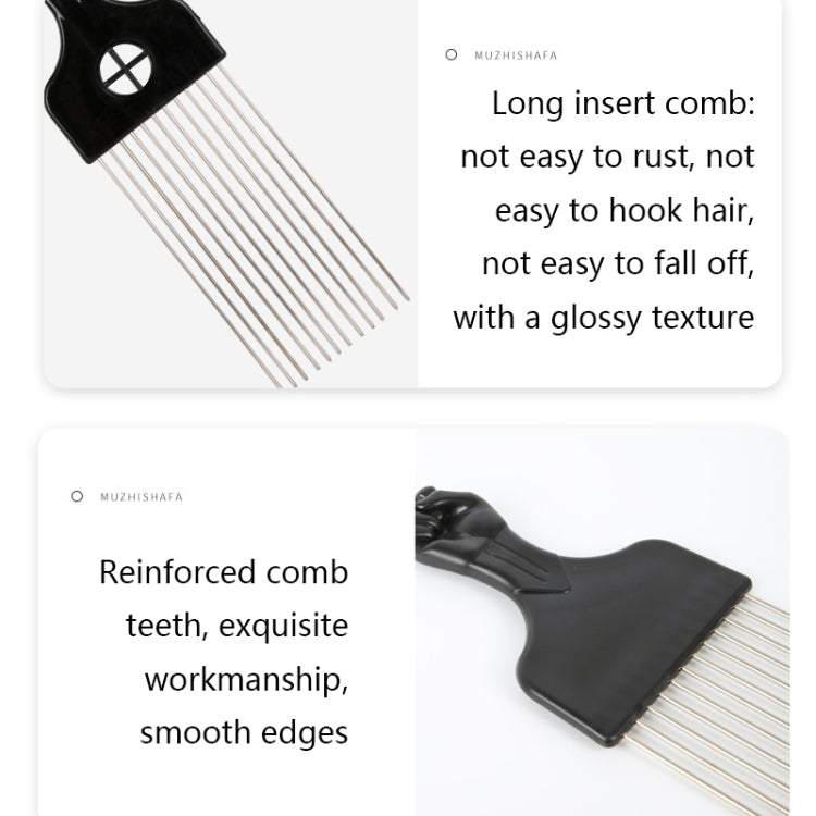 3 PCS Hairdressing Steel Needle Oil Hair Comb Plastic Haircut Pointed Tail Comb, P2020, P2021, C6, C5