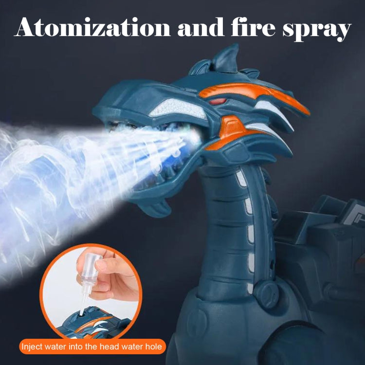 Electric Mechanical Dinosaur Toy Simulation Animal Toy Multifunctional Sound And Light Toy, Style:, Spray-Blue, Spray-Dark Black, No Spray-Gray, No Spray-Green