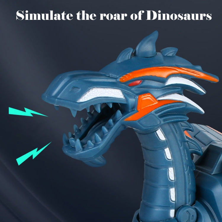 Electric Mechanical Dinosaur Toy Simulation Animal Toy Multifunctional Sound And Light Toy, Style:, Spray-Blue, Spray-Dark Black, No Spray-Gray, No Spray-Green