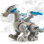 Electric Mechanical Dinosaur Toy Simulation Animal Toy Multifunctional Sound And Light Toy, Style:, Spray-Blue, Spray-Dark Black, No Spray-Gray, No Spray-Green