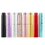 2 Stück geprägte, drehbare Parfümflasche aus Metall, Sterilisations-Sprühflasche mit Alkoholfunktion, 10 ml