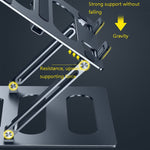 Oatsbasf Z08 Metal Notebook Support Adjustable Desktop Increase Notebook Stand, Silver, Gray