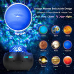 DQ-M3 LED Rotating Starry Sky Light Bluetooth Music Planets Ocean Projector Support TF Card,Style:, USB + Bluetooth, Battery + Bluetooth