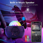 DQ-M3 LED Rotating Starry Sky Light Bluetooth Music Planets Ocean Projector Support TF Card,Style:, USB + Bluetooth, Battery + Bluetooth