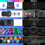 DQ-M3 LED Rotating Starry Sky Light Bluetooth Music Planets Ocean Projector Support TF Card,Style:, USB + Bluetooth, Battery + Bluetooth