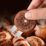 Bread Baguette Round Knife Wooden Double-Sided Bread Trimming Knife With 5 Blades, Beech, Flower Pear Wood, Pattern 1 Flower Pear Wood, Pattern 2 Flower Pear Wood, Pattern 3 Flower Pear Wood, Pattern 4 Flower Pear Wood, Pattern 5 Flower Pear Wood