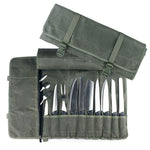 Oil Wax Canvas Roll Chef Knife Storage Bag, Knife Storage Bag