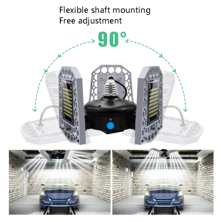 LED Industrial Mining Light Waterproof Light Sensor Folding Tri-Leaf Garage Lamp, 60W, 80W, 100W