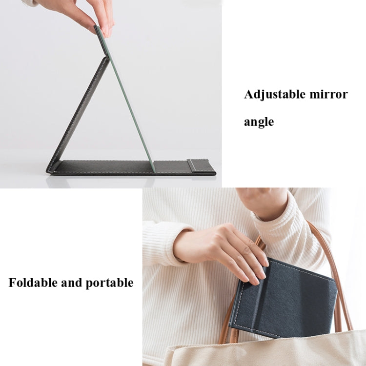 Folding Portable High-definition Makeup Mirror PU Leather Desktop Vanity Mirror,Size: Medium (Pink), Extra Large (Black), Extra Large (White), Extra Large (Red), Extra Large (Pink), Large (Black), Large (White), Large (Red), Large (Pink), Medium (Black...