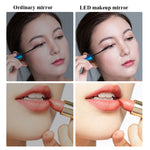 2 PCS LED Makeup Mirror With Lamp Fill Light Dormitory Desktop Dressing Mirror Female Folding Portable Small Mirror,Style:, Charging Monochromatic Light (White), Charging Monochromatic Light (Pink), Plug-in Monochromatic Light (White)                  ...