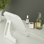 2 PCS LED Makeup Mirror With Lamp Fill Light Dormitory Desktop Dressing Mirror Female Folding Portable Small Mirror,Style:, Charging Monochromatic Light (White), Charging Monochromatic Light (Pink), Plug-in Monochromatic Light (White)                  ...