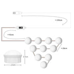 LED Makeup Mirror Light Beauty Fill Light Hand Sweep Sensor Mirror Front Light, 2 Bulbs, 6 Bulbs, 10 Bulbs, 14 Bulbs