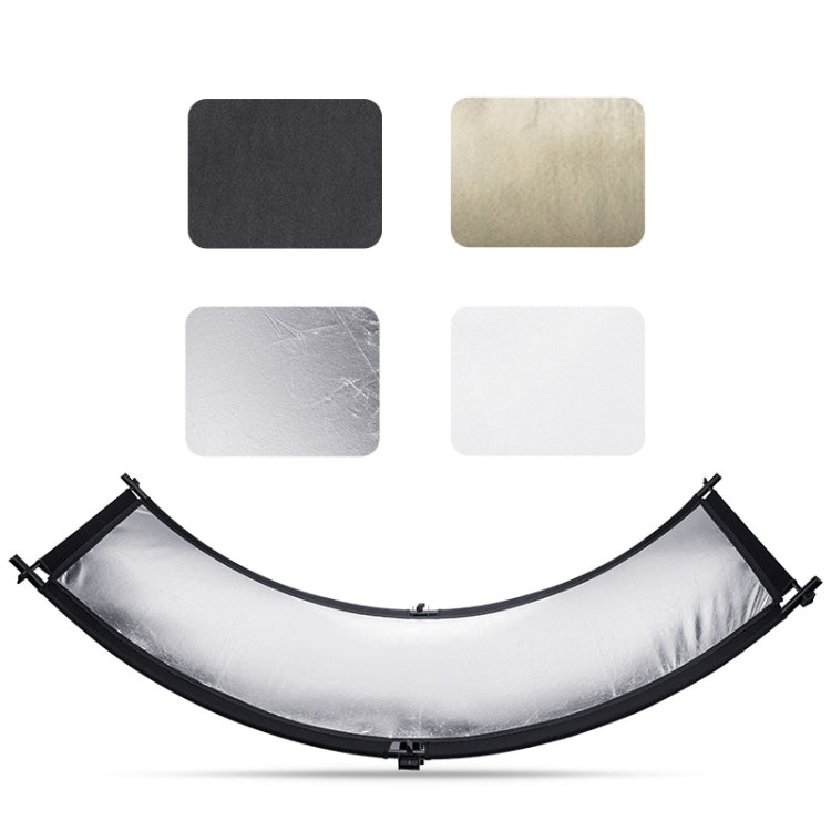 FOMITO U-Shaped Curved  Photo Studio Reflector Board 4 In 1 Gold Silver White Black Reflective Board, U-Shaped 4 in 1